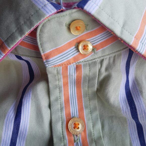 ROBERT GRAHAM SZ XL Men's Long Sleeve Striped Cotton Button Up Shirt - Picture 5 of 13